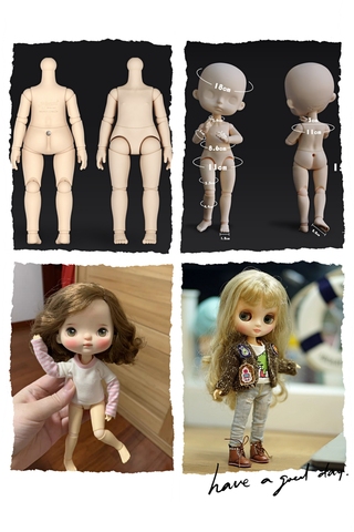 BJD Jointed body  dolls  Middle blyth holal rubber  Monst dolls body 15.5CM high ► Photo 1/6