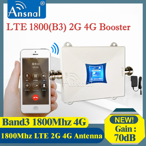 1PCS 1800Mhz 4G Cellular Signal Booster DCS LTE GSM 1800 4G NetWork Mobile Signal Booster gsm Repeater 2g 4g Cellular Amplifier ► Photo 1/4