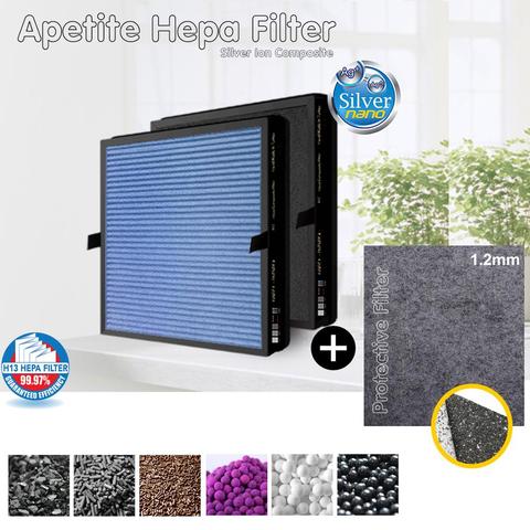 Bork A501-A503-A701-A700-A800-A704 Air Purifier Compatible Hepa Carbon Multifunctional Combined Filter And Silver Ion Protective ► Photo 1/6