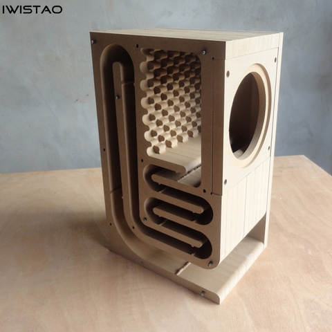 IWISTAO 4.5 Inch Full Range Empty Speaker Cabinet Kits Labyrinth Structure High-density Fibreboard for Tube Amp ► Photo 1/4