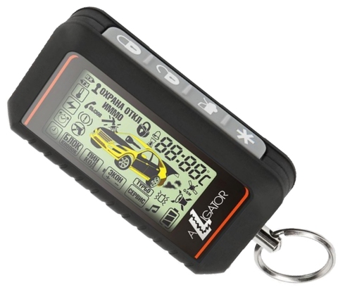 Car alarm alligator A9 with auto engine start-dual dialog code, response time about 0.25 S, ► Photo 1/3