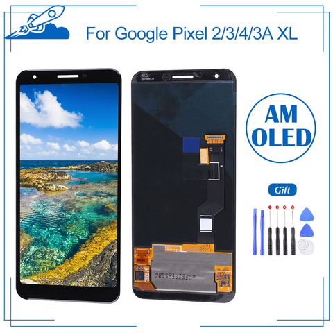 Original AMOLED For Google Pixel 2 3 4 3A LCD Display Touch Digitizer Screen For Google Pixel 2XL 3XL 4XL 3AXL Replacement Parts ► Photo 1/4