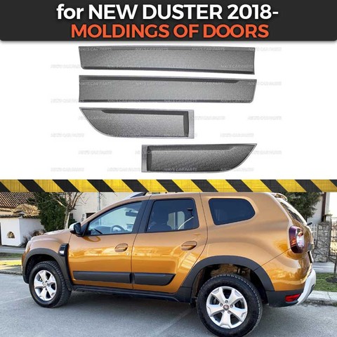 Protective moldings of doors for Dacia Duster 2022- 1 set / 4p plastic ABS protection trim covers car styling ► Photo 1/6