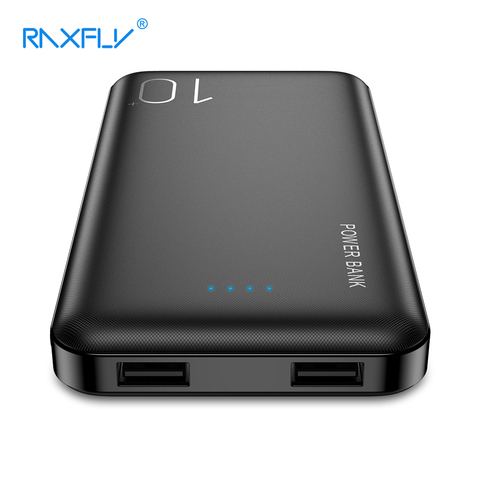 RAXFLY Power Bank 10000mAh Portable Charger Powerbank For Samsung Xiaomi mi Mobile External Battery 10000 mAh Poverbank Phone ► Photo 1/6