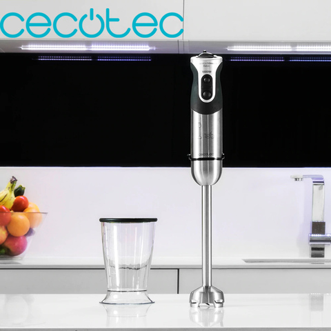 Cecotec Powerful Titanium 1000 Hand Blender 1000W with Extra Long XL Foot Stainless steel 21 Speeds and Turbo Function 4 Blade ► Photo 1/6