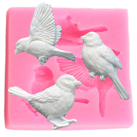 Bird Cake Border Silicone Mold Baby Birthday Cupcake Topper Fondant Cake Decorating Tools Candy Polymer Clay Chocolate Molds ► Photo 1/6