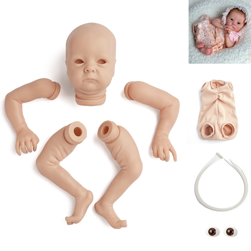 Newborn Baby Dolls Vinyl Silicone Lifelike Newborn Doll Model DIY 18''