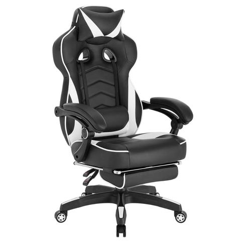 Gaming Chair Racing Chair Office Chair Computer Chair Desk Chair Sports Seat with Headrest Lumbar Cushion with Footrest ► Photo 1/6