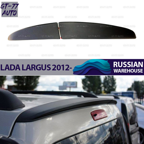 Spoiler on trunk lid case for Lada Largus 2012- lip saber exterior material ABS plastic styling tuning pad ► Photo 1/5