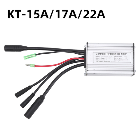 Electric Bicycle KT Controller 36V/48V 9 Tube 15A/17A/22A Waterproof Connector Controller for 36V/48V 500W/750W Brushless Motor ► Photo 1/6