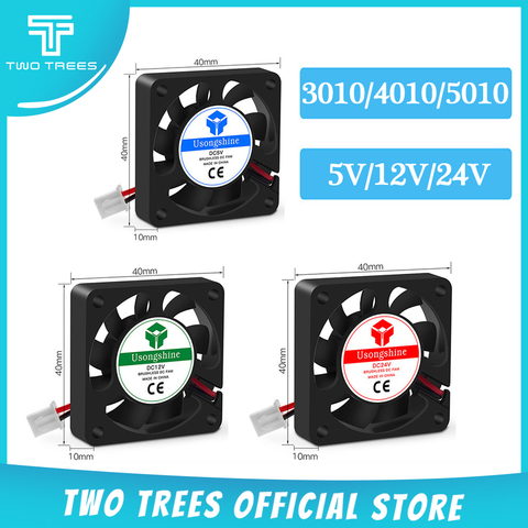 3D Printer Cooling fan 3010 4010 5010 DC 5/12/24V Brushless  Cooler Fan DC for heatsink cooler cooling radiator 2 pin  Fans ► Photo 1/6