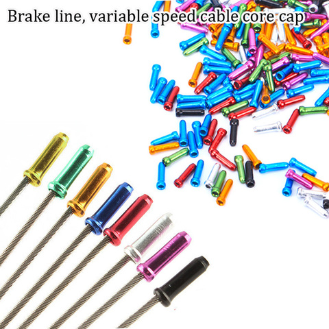 50Pcs Aluminum Bicycle Brake Wire End Caps MTB Road Bike Brake Cable Cap Wire End Cap for Brake Shift Derailleur Cable ► Photo 1/5