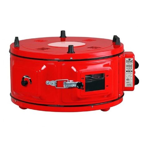 Commercial Round Bench 220v Drum Oven,Bakery Oven Cake Snack Cookie Roaster Pizza Multipurpose Oven including 1xpan Red Colour ► Photo 1/3
