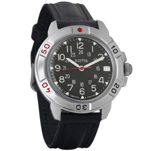Watch Vostok Komandirskie 431783 mechanical men's military watch hand winding black dial ► Photo 1/1