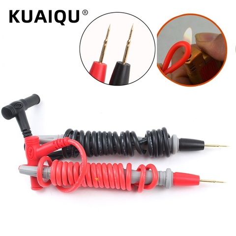 KUAIQU 1 Pair High Quality Test Probe Leads Pin Digital Oscilloscope Multimeter Test Leads Max 1000V 20A Needle Tip ► Photo 1/6