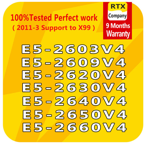 E5-2603V4 E5-2609V4 E5-2620V4 E5-2630V4 E5-2640V4 E5-2650V4 E5-2660V4 Intel Xeon Processor Computer CPU Sever 6/8/10/12/14 core ► Photo 1/6