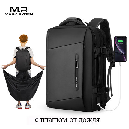 Mark Ryden 17 inch Laptop Backpack Raincoat Male Bag USB Recharging Multi-layer Space Travel Male Bag Anti-thief Mochila ► Photo 1/6