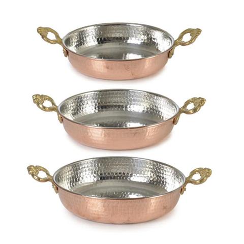 Copper Pan Copper Pan Copper Art of 3 Copper Sahan Set Copper non-stick frying Pan steak egg Pan kitchen cooking tools ► Photo 1/6