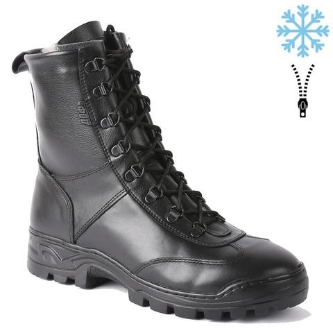 winter man ankle boots with natural fur military shoes genuine leather shoes for men army boots ► Photo 1/6