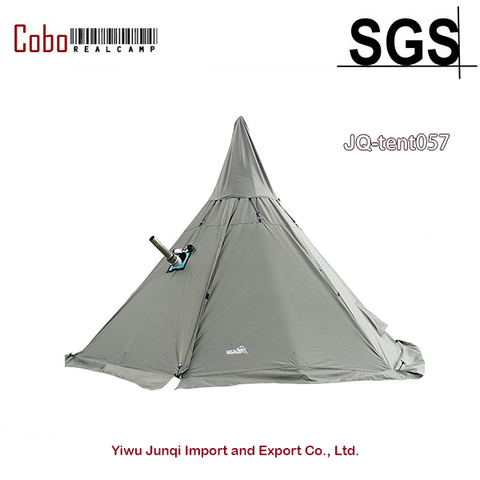 Tent for Winter Canvas Teepee Tent With Wood Stove Jack For Cold Weather For 3 4 Person 134x134x94 inch ► Photo 1/6