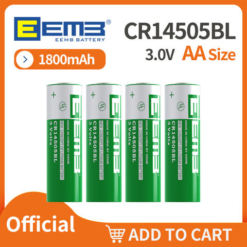 EEMB 3.0V CR14505 1800mAh AA Lithium Battery For Camera Flashlight Toy Clock NON-Rechargeable ► Photo 1/6
