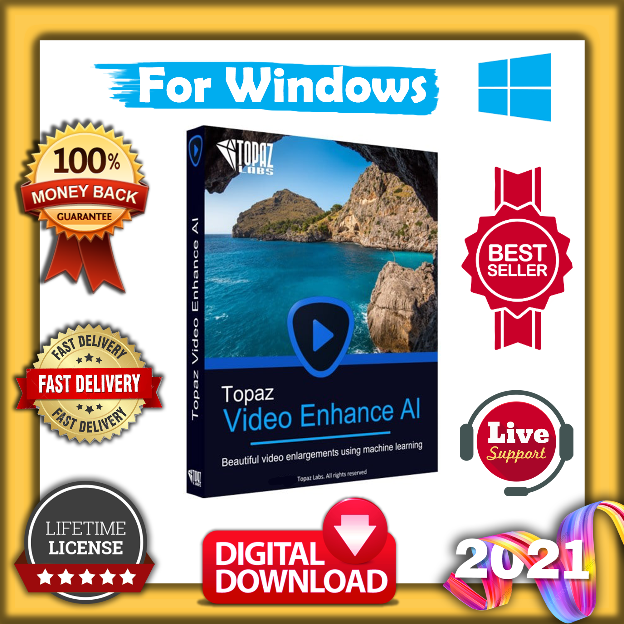 Topaz Video Enhance AI 2022 Lifetime Digital License - Price history &  Review | AliExpress Seller - ZeSoft Store | Alitools.io