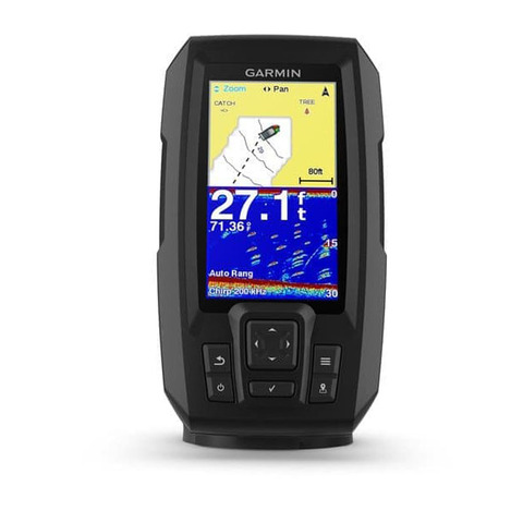 Echo sounder Garmin striker plus 4 (010-01870-01) with GPS, official warranty 2 years, for boats, boats, fishing, with Navigator, with GPS ► Photo 1/3