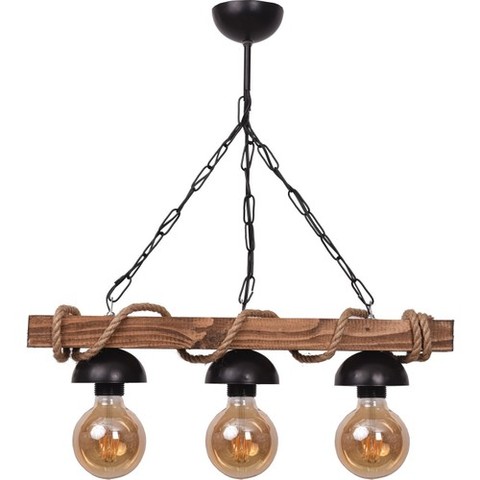 All Home Wood Rope 3 PCs Rustic Chandelier lighting light stylish retro living room living room ► Photo 1/6