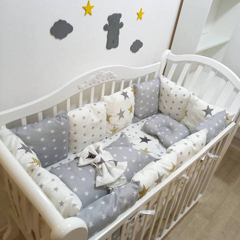 Set in a crib 16 items (4 + 12 pillowcases) mamdis ► Photo 1/1