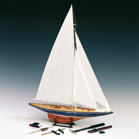 Amati yacht combined model Endeavour (plus Tools) scale 1:80, wood, Italy, Amati am1700-10-rus ► Photo 1/6