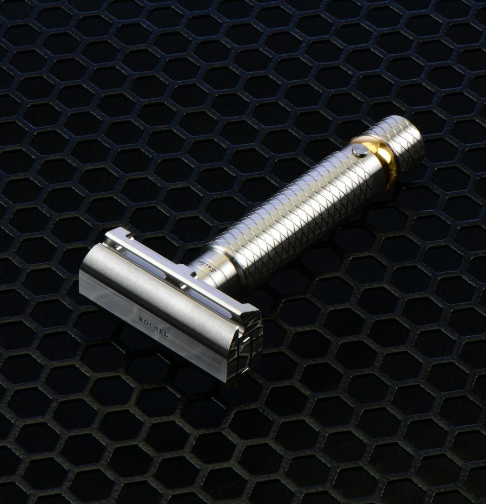 ROCNEL SAILOR S ADJUSTABLE AISI 316L STAINLESS STEEL DOUBLE EDGE SAFETY RAZOR - EXTRASHAVING BARBER SUPPLIES LEADER ► Photo 1/1