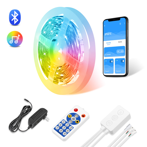 Interpreteren Opwekking afbreken LED Strip Lights RGB-IC Bluetooth Color Changing Rainbow LED Lights APP  Control Smart Music Lights for Bedroom, Room,Party - Price history & Review  | AliExpress Seller - Gleco Official Store | Alitools.io