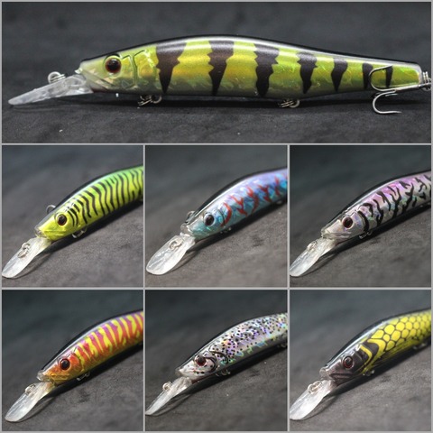 wLure 13.5cm 19g Slow Retriever Wide Wobble Action Pike Bait Fast Floating 2 Meters Depth 3 Treble Hooks Sea Fishing Lure M629 ► Photo 1/6