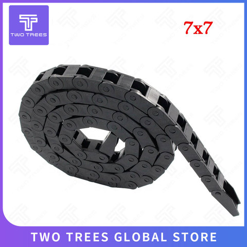 Cable Drag Chain 7*7mm L1000mm Radius 15mm Wire Carrier 7*7 With End Fit for CNC Router Machine Tool Bridge Type Plastic Towline ► Photo 1/6