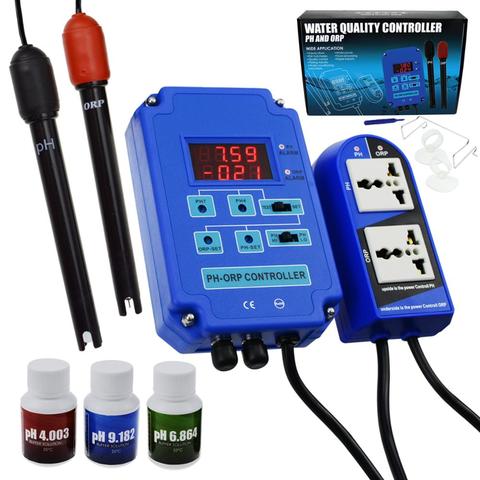 Digital pH ORP Redox 2 in 1 Controller Monitor w/ Output Power Relay Control Electrode Probe BNC for Aquarium Hydroponics Plants ► Photo 1/6