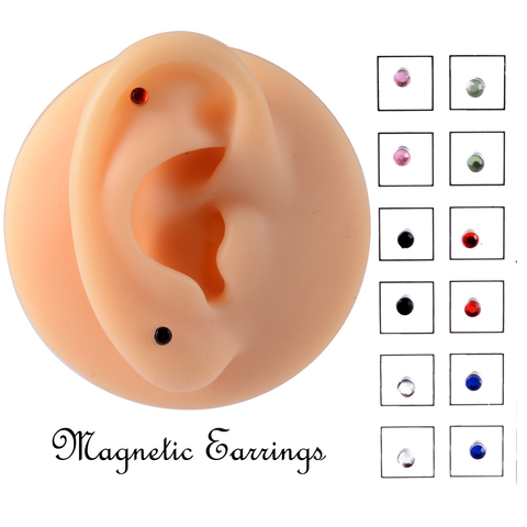 12PCS/Card Fake Cheater Non Pierced Magnet Ear Tragus Cartilage Lip Labret Stud Nose Ring  Jewelry Magnetic Earring ► Photo 1/6