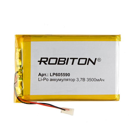 Li-ion polymer battery lp605590 robiton, Li-Pol prism with protection circuit ► Photo 1/1