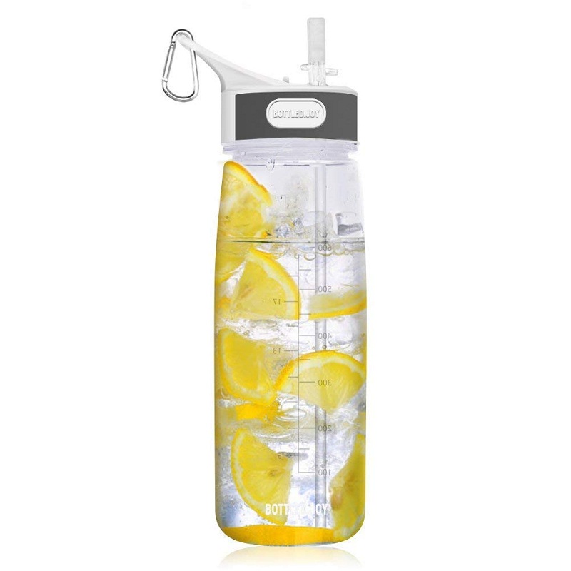 bottled joy 0.7L water bottle with straw and Handle Tritan bpa free