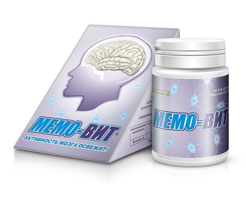 Memo-wit 60 pills. Natural vitamin-mineral complex for improving brain activity. HDBA organic complex. ► Photo 1/6