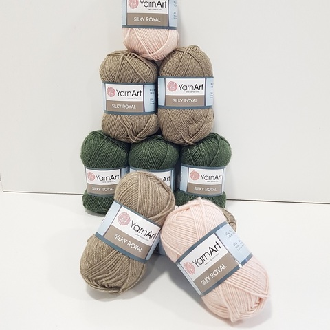 Yarnart Silky Royal Yarn %35 Silk Rayon - %65 Merino Wool 50gr-140mt Knitting Crochet Wrap Beanie Sweater Kids Adults Knitwears ► Photo 1/5