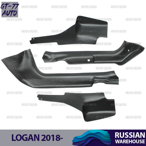 Guard covers of sills front+rear for Renault Logan 2022- protective moldings 1 set / 2 pcs interior material ABS plastic ► Photo 1/6