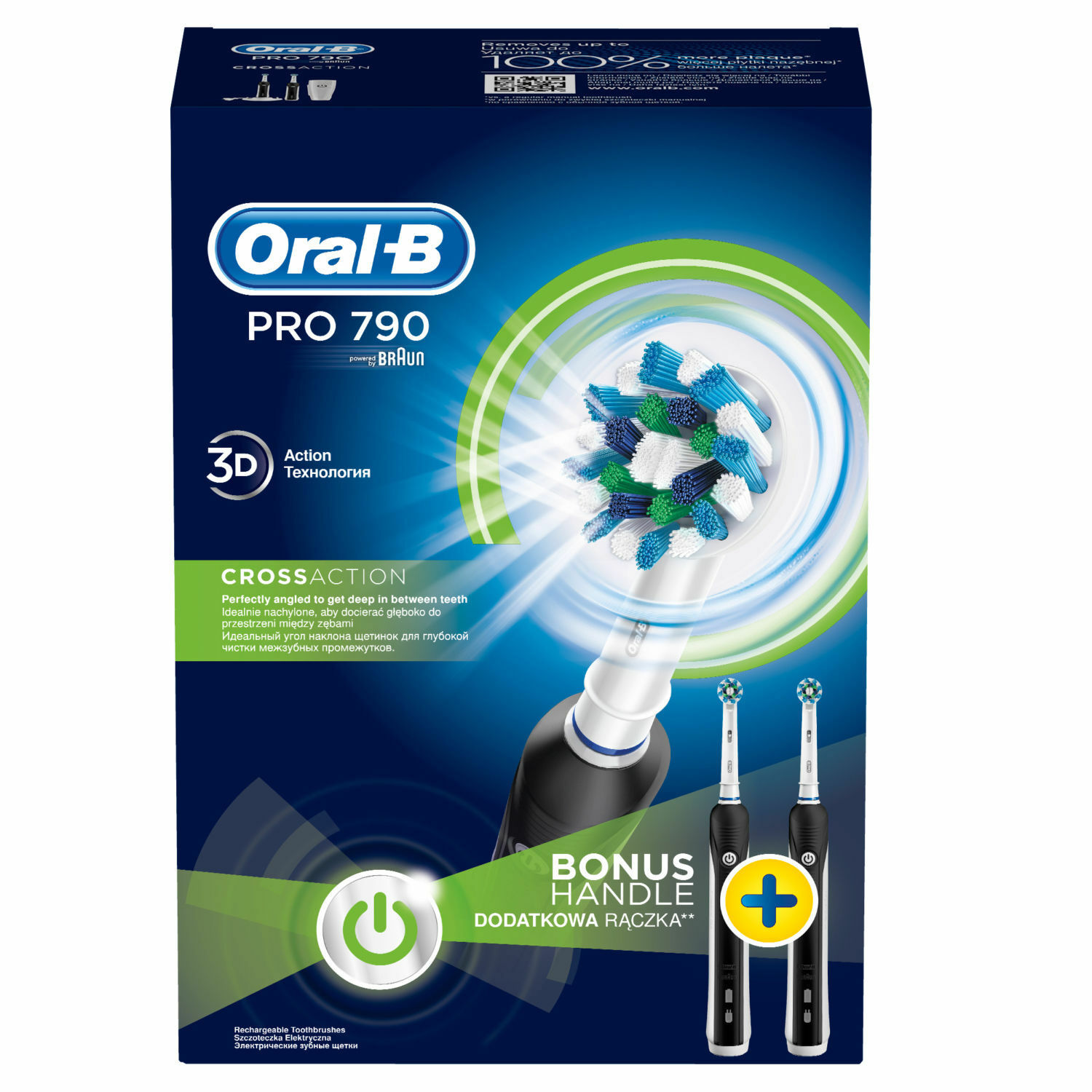 stikstof verachten Rationeel Price history & Review on ORAL-B Pro 790 Crossaction Toothbrush - Duo  Advantage Package - 2 Handles SALES | AliExpress Seller - ATLAS Store |  Alitools.io