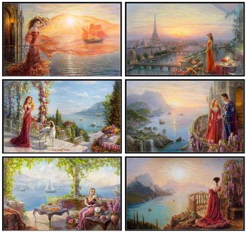 Dream Collection - Counted Cross Stitch Kits - DIY Handmade Needlework for Embroidery 14 ct Aida Cross Stitch Sets Color ► Photo 1/5