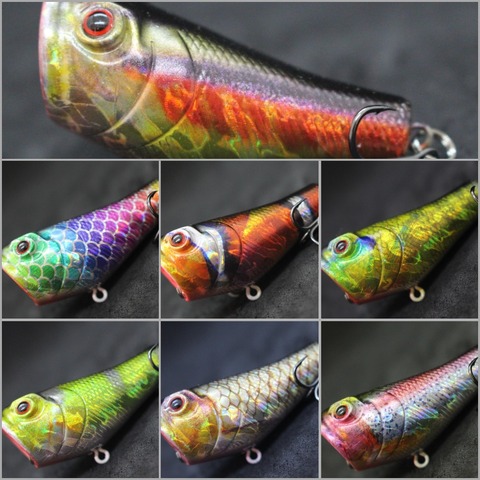 wLure 5.1cm 7.8g Small Size Popper with Red Mouth Lifelike Real Skin Colors Upgraded Hooks Topwater Surface Fishing Lure HT620 ► Photo 1/6