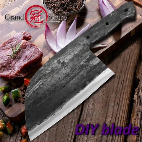 Handmade Forged Chef Knife Clad Steel Forged Chinese Cleaver DIY Blank blade kitchen knives meat vegetables slicing tools NEW ► Photo 1/6