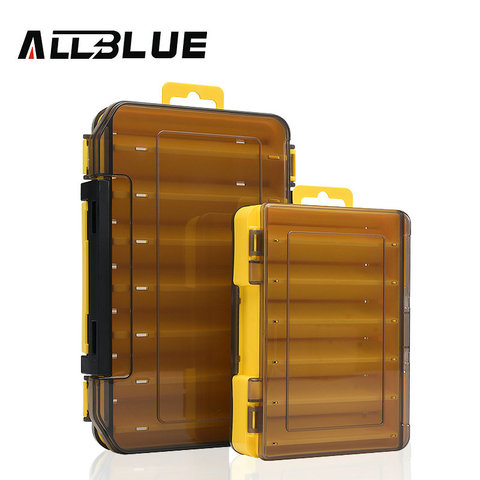 ALLBLUE Reversible Lure Case 12&14 Room Double Sided Plastic Bait Jig Storage Box High Strength Fishing Tackle Accessory Boxes ► Photo 1/6