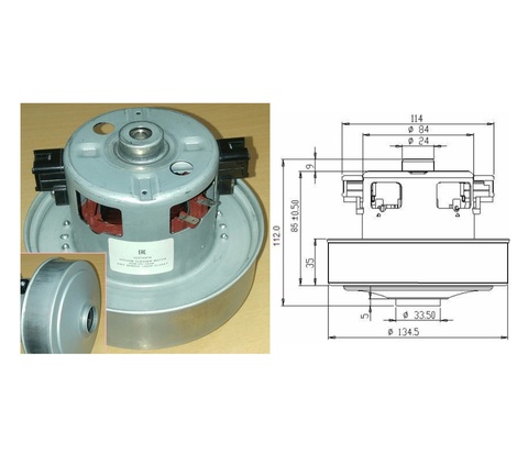 Motor vacuum cleaner motor Samsung 1400W H = 112/52mm, D135 ► Photo 1/1