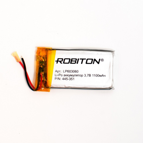 Li-ion polymer battery lp603060 robiton, Li-Pol prism with protection circuit ► Photo 1/1