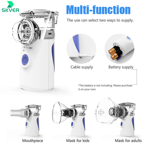 Portable Nebulizer Machine Medical Atomizer Nebuliser Inhalator Nebulizator Silent Inhaler Humidificador Nebulizador Portatil ► Photo 1/6