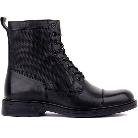 Sail-Lakers Black Leather Zipperless Men Boots ► Photo 1/4